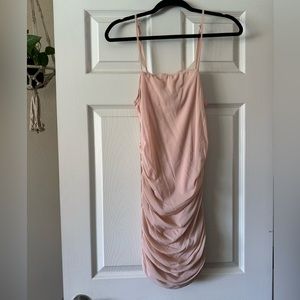 SHEIN Pink Ruched Mini Dress